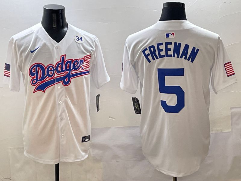 Men Los Angeles Dodgers #5 Freeman White Second generation Joint Name Nike 2025 MLB Jersey style 8->los angeles dodgers->MLB Jersey